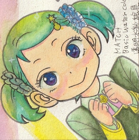 三原色色の比較B MATCH透明水彩絵の具