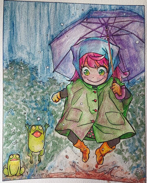 スパイファミリーぬりえ雨04