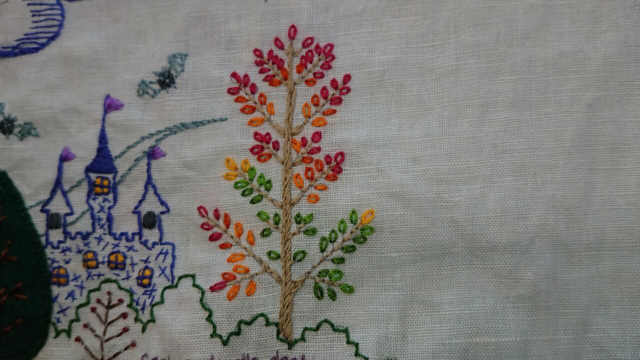 かわいい刺しゅう43号 キングとクイーン２ 紅葉 森の木 Wshinchan 令和