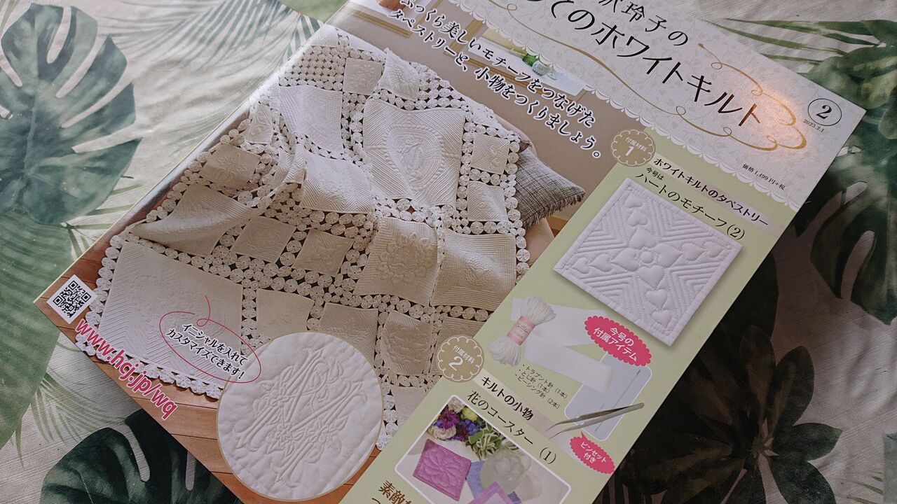 鷲沢玲子のはじめてのホワイトキルト2号届きました☆感想