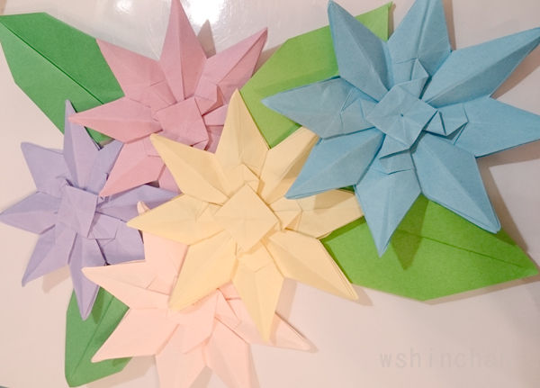 6月の玄関飾りにカタツムリとクレマチスの折り紙 折り紙 クレマチス カタツムリ Origami 川崎敏和 博士の折り紙夢book Wshinchan Next 6月の玄関飾りにカタツムリとクレマチスの折り紙 折り紙 クレマチス カタツムリ Origami 川崎敏和 博士の折り紙夢book Wshinchan Next