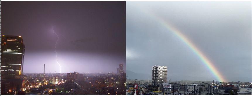 雷雨と虹の誕生石 チーム森田の 天気で斬る 雷雨と虹の誕生石 チーム森田の 天気で斬る