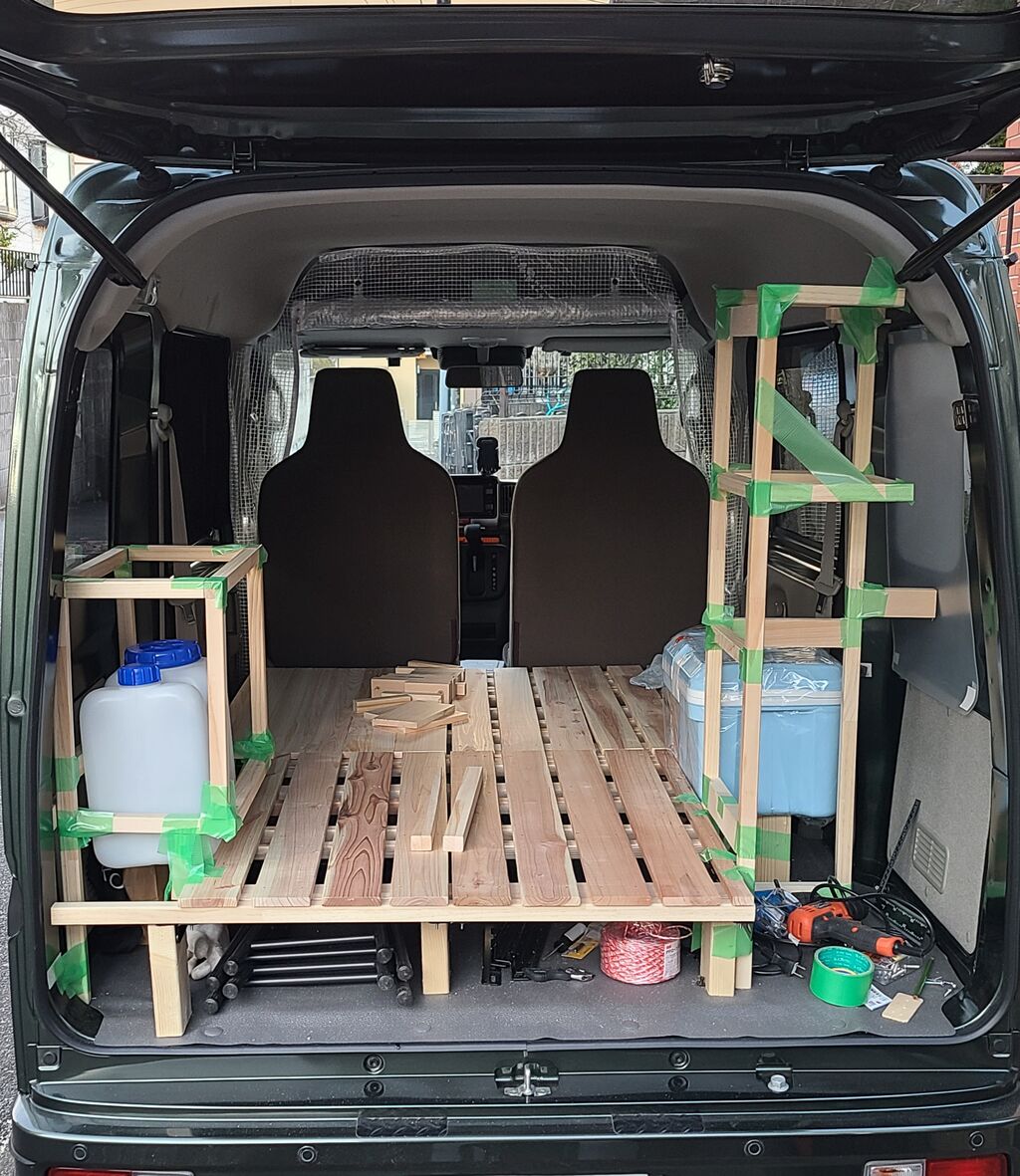 車中泊改造続き 木工 Diy エブリィ 木工好きの釣りオタク 車中泊改造続き 木工 Diy エブリィ 木工好きの釣りオタク