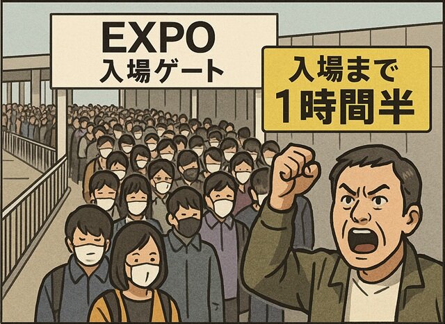 【どんだけ並ばせんねん！】大阪万博テストランで怒号！