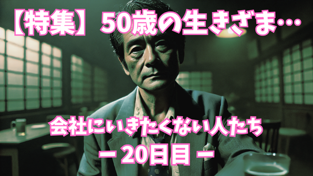 【20日目】50歳の生きざま…会社に行きたくない人たち