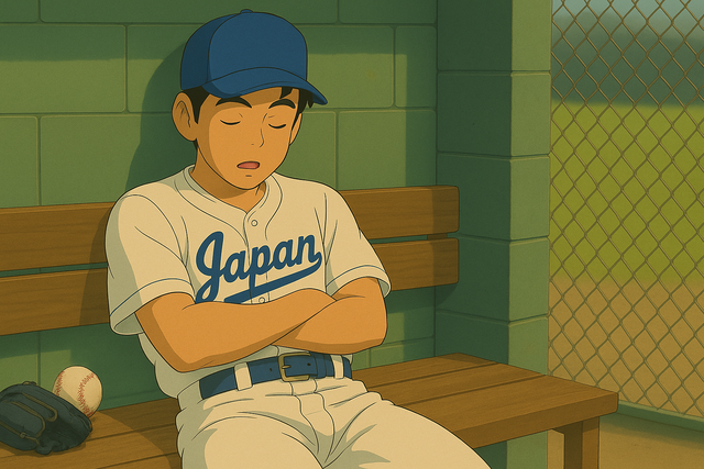 【おつかれやん】大谷翔平がベンチで居眠り!?SNSで世界がほっこり