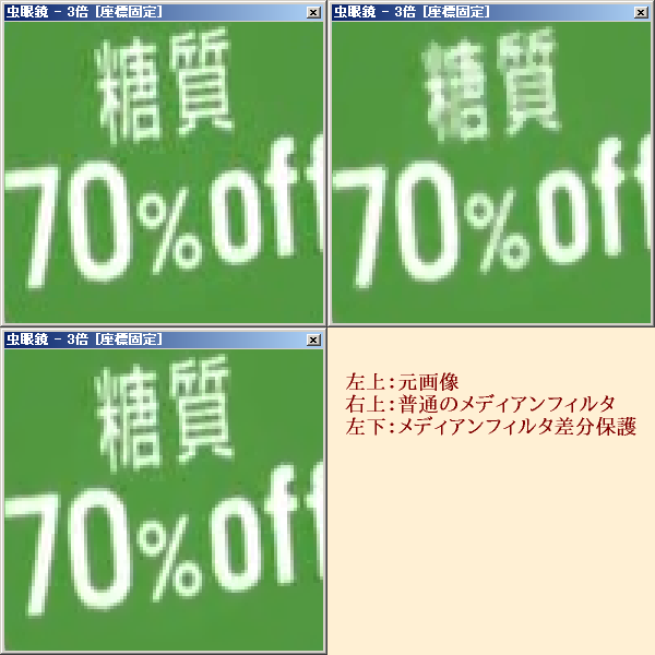 メディアン差分のサンプル