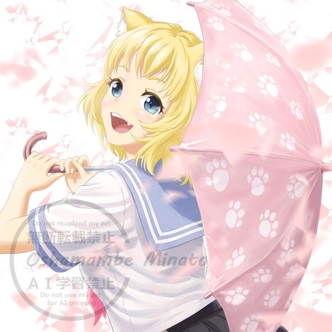 傘とセーラー服(sq1000)wm