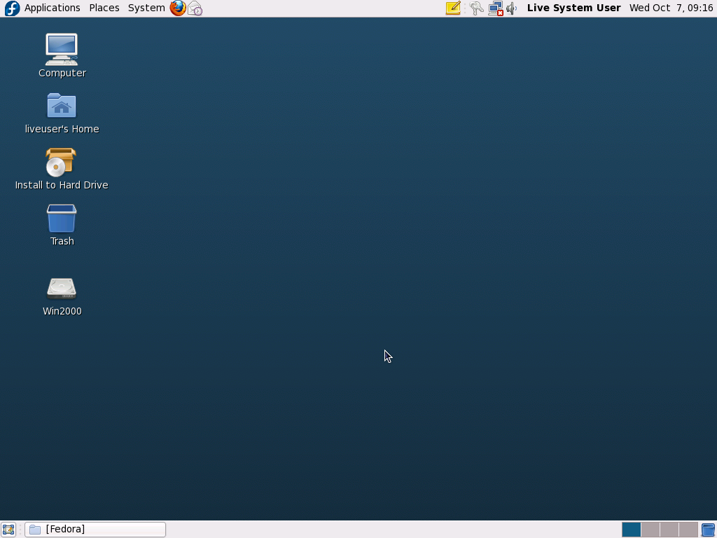 つい見てしまうfedora 12 Alphaの背景 デフォルトで設定されていない画像 青色編 うつ病けんけんのfedora Linux日記