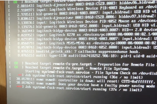 【NVMe SSD】CPUを装換したら、Job systemd-fsck-root.service/start runningでLinuxが ...