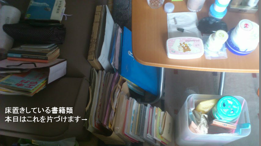 物捨て生活 134日目 床置きしている本をお片づけ 40歳までに汚部屋脱出 物捨て生活 134日目 床置きしている本をお片づけ 40歳までに汚部屋脱出