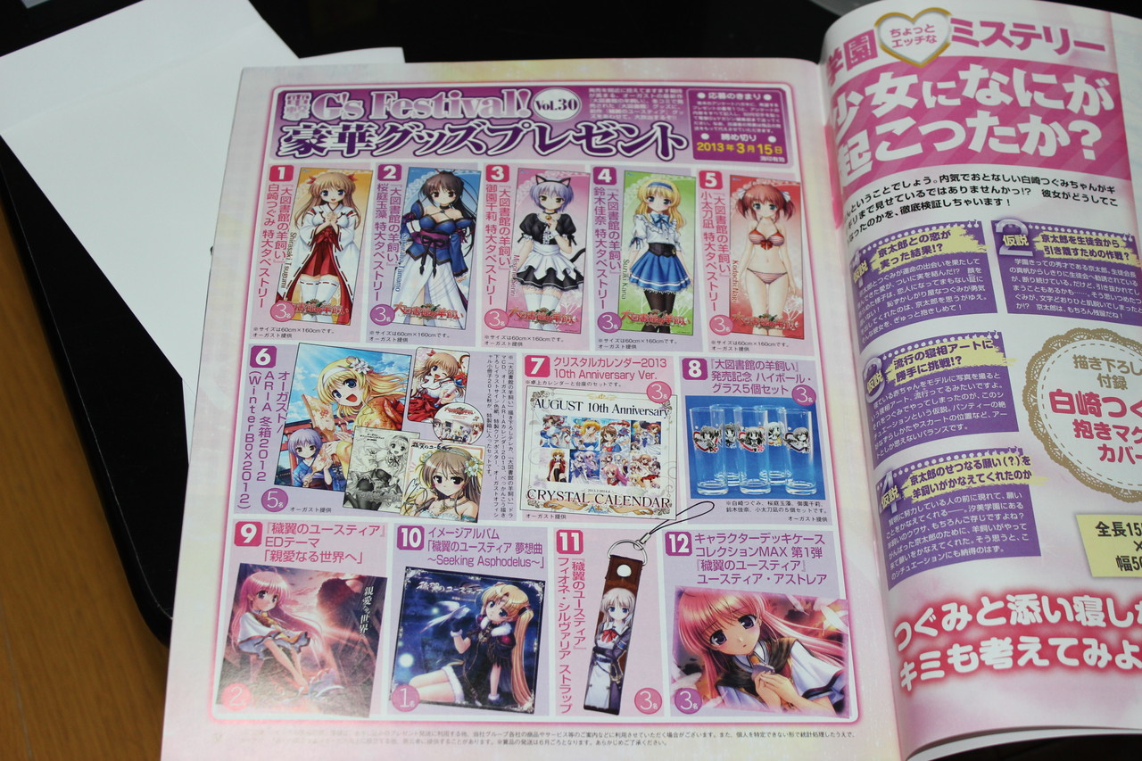 X 電撃g S Festival Vol 30の懸賞に当選 穢翼のユースティア フィオネストラップ