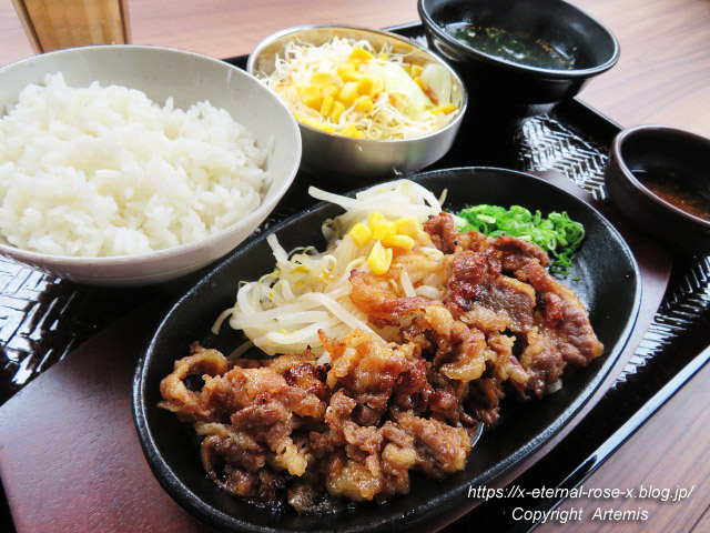 新オープン カルビ丼とスン豆腐専門店 韓丼 岡山高柳店 カルビ定食