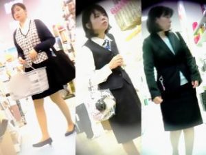 【盗撮動画】制服派？スーツ派？休憩時間にお買い物してるＯＬたちの蒸れパンティを逆さ撮り♪