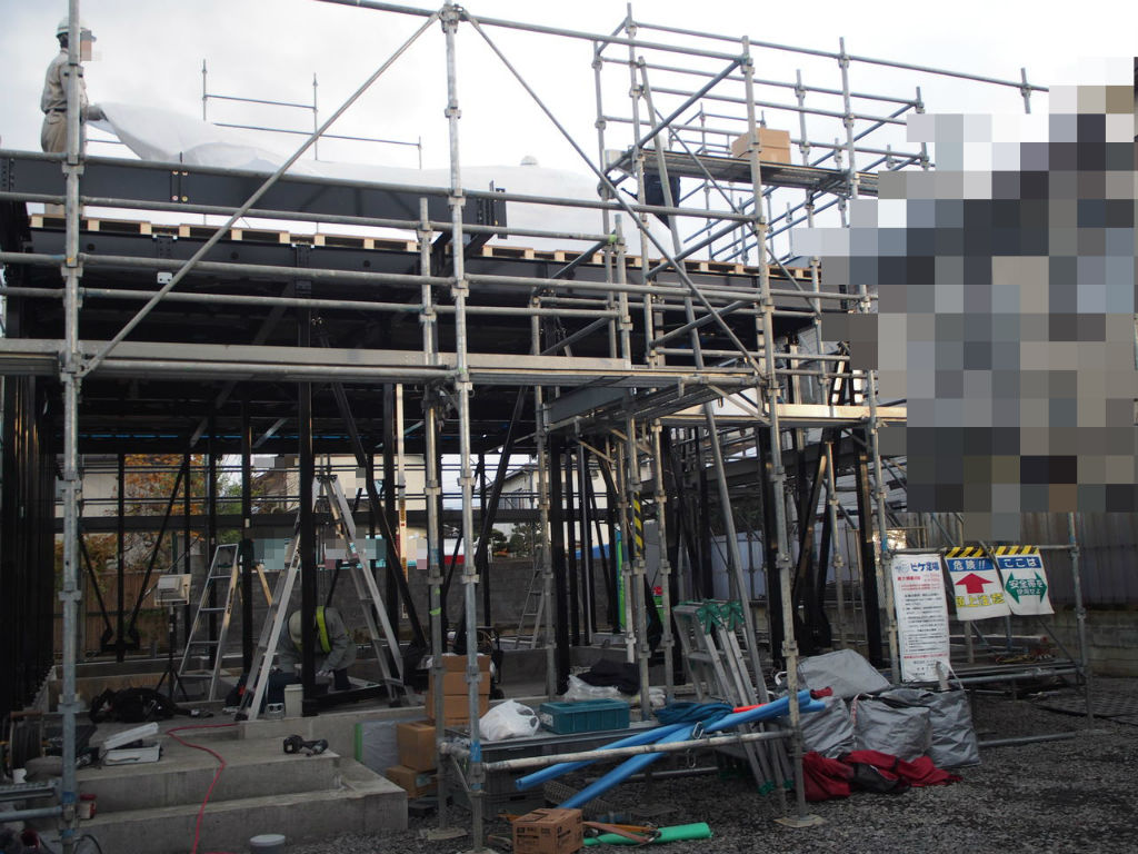 建築中 建て方工事 謹賀新年 Xevosのおうち