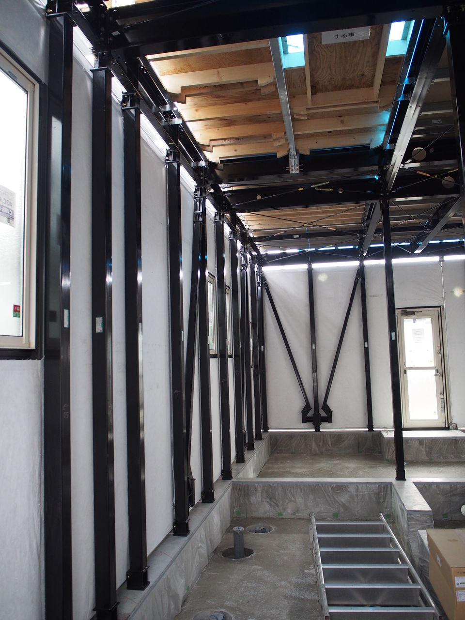 建築中 建て方工事 謹賀新年 Xevosのおうち