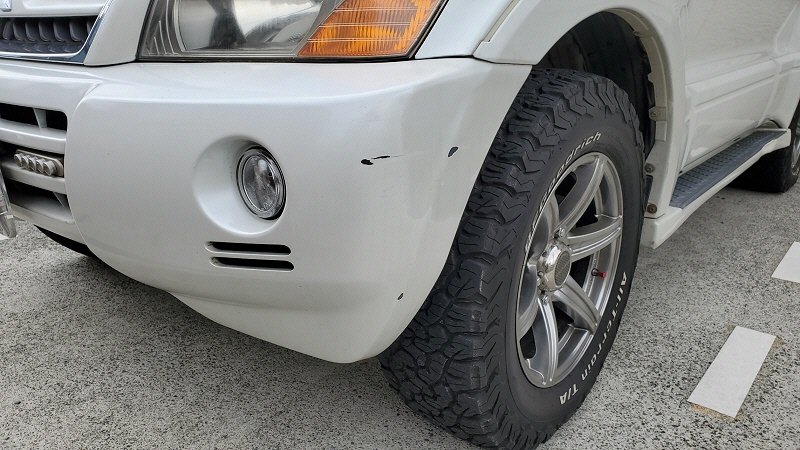 Pajero 何処かで 当て逃げ 擦り逃げ されていた ここは 日本 Xiexie 足柄sa の 夜間管理人 やってま す の記録