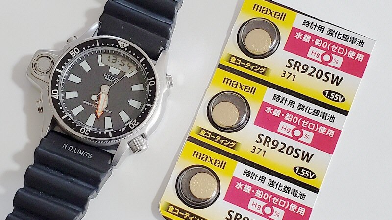 CITIZEN デプスメーター またまた 電池交換実施 !!!!! 今度は どの位