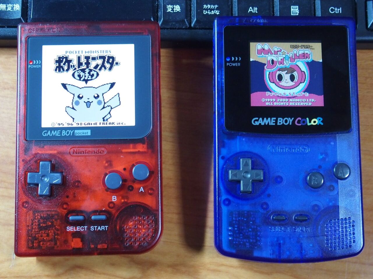 ゲームボーイカラー(IPS液晶)＋ポケットモンスター金 よそう