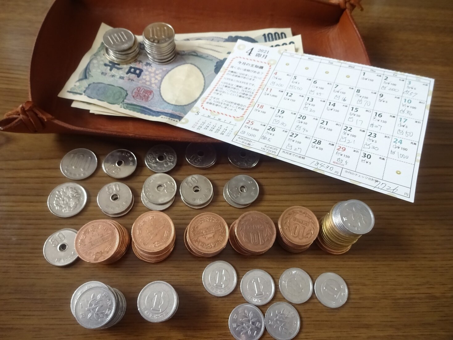 小銭貯金４月分を口座へ ｍａｙａのゴミ箱