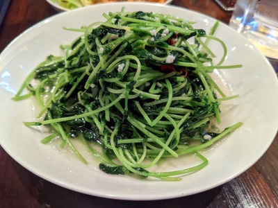 豆苗ニンニク炒め