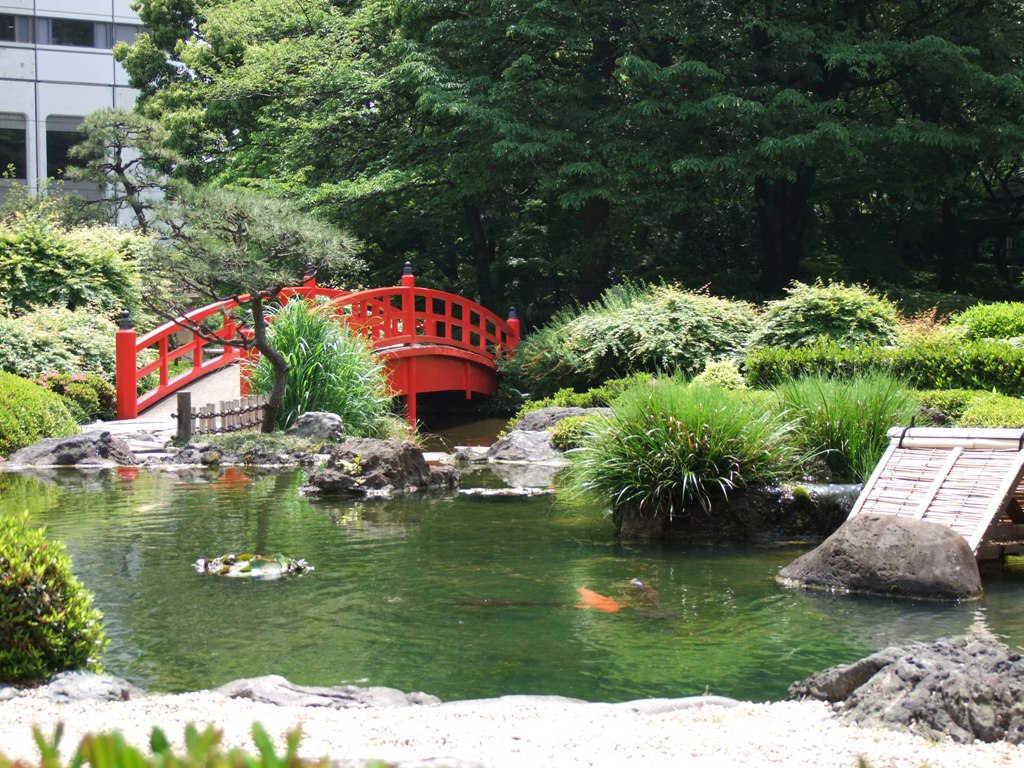 ホテルニューオオタニの日本庭園 勇ちゃんの足跡