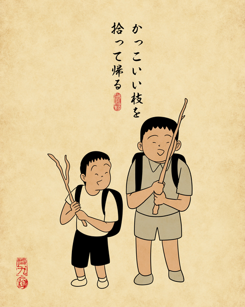 20250828懐かしの下校スタイル4