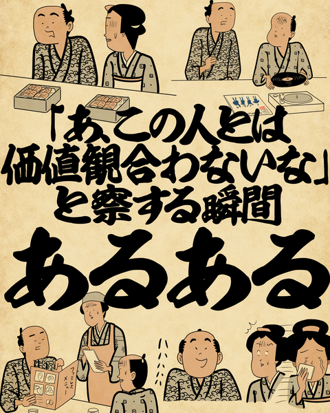 20260519「あ、この人とは価値観合わないな」と察する瞬間0