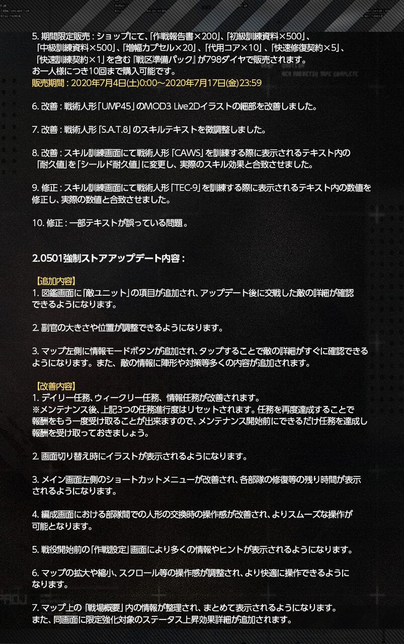 ドルフロ702日目 明日のメンテには気をつけよう 鍋蓋遅報 ドルフロ アクナイ他 ドルフロ702日目 明日のメンテには気をつけよう 鍋蓋遅報 ドルフロ アクナイ他