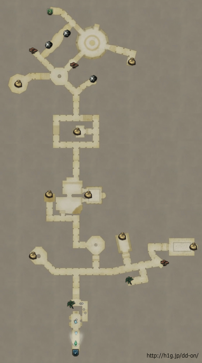 Ddon ハイデル地下霊廟 深部 のマップ完成 白陽のスケイル を作ってみた Ddon道中記 攻略 情報 プレイ日記