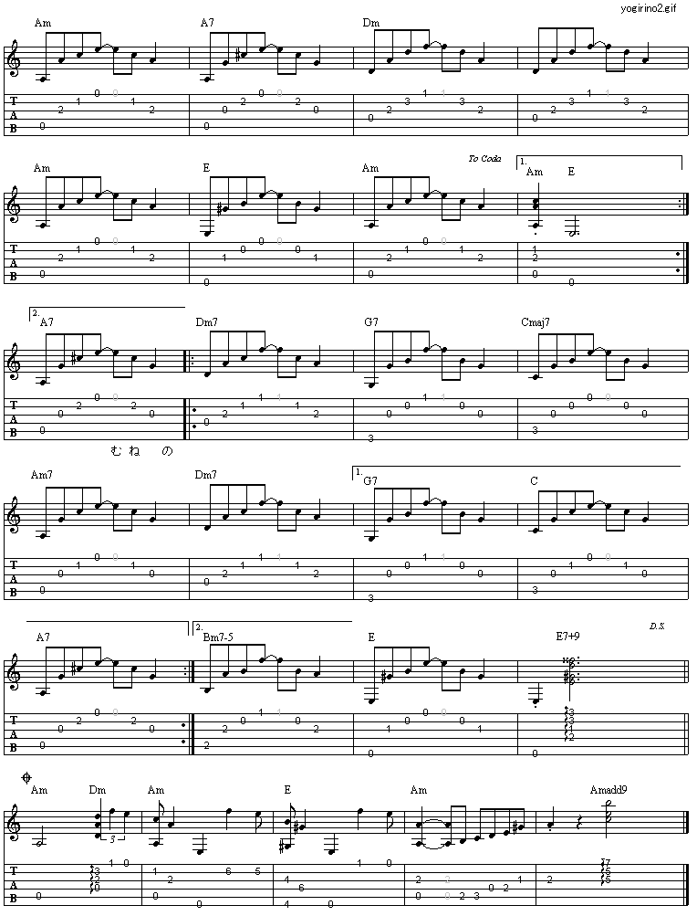 14年05月 ギター弾き語りタブ譜など 14年05月 ギター弾き語りタブ譜など