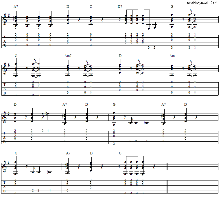 14年05月 ギター弾き語りタブ譜など