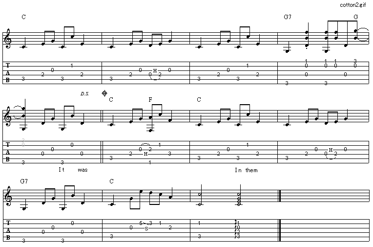 コットン フィールズ Cotton Fields Ccr ギター弾き語りタブ譜 ギター弾き語りタブ譜など
