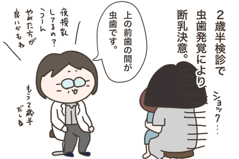 2歳半検診で虫歯発覚