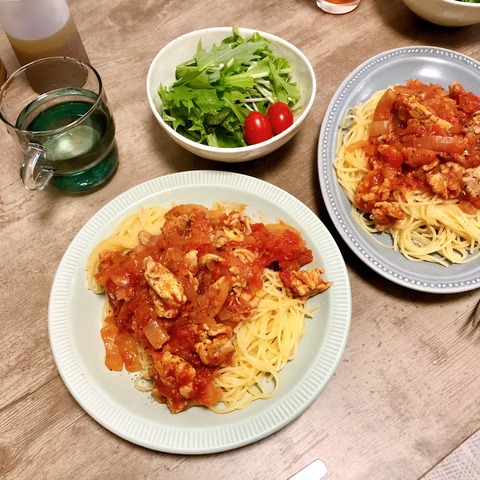 豚肉トマトパスタ