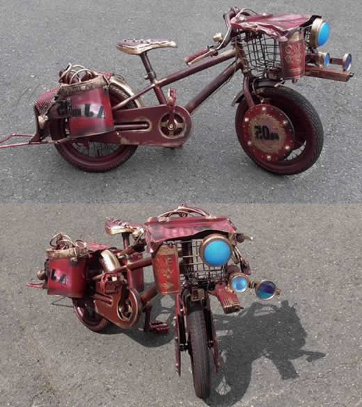 自転車 12インチ 改造品 錆 ビンテージ ダメージ ガレージ 実動 かわいい 子供用 ラット