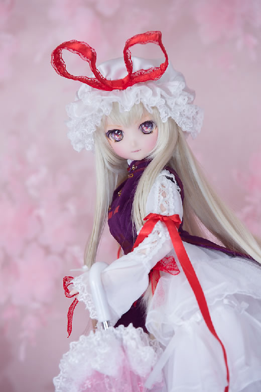 【sugar tiara】東方projectカスタムドール八雲紫 MDDリリルカスタムヘッド+MDDフレッシュ肌ボディDD-f+衣装一式