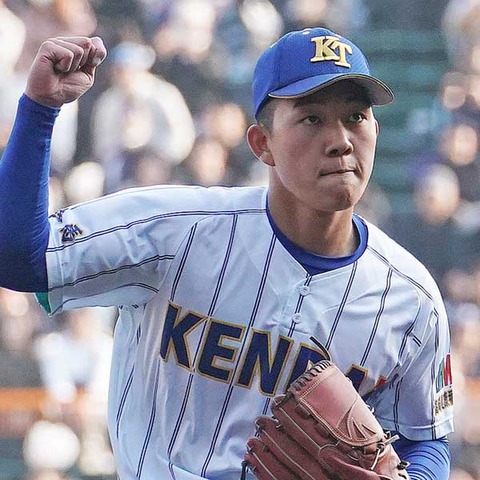 健大高崎の石垣くん、軽く投げて155km/h連発www