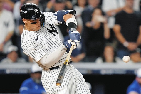 アーロン・ジャッジさん、PS打率.500 OPS1.273なのに地区シリーズで敗退wwwwwwwwwwwwwww