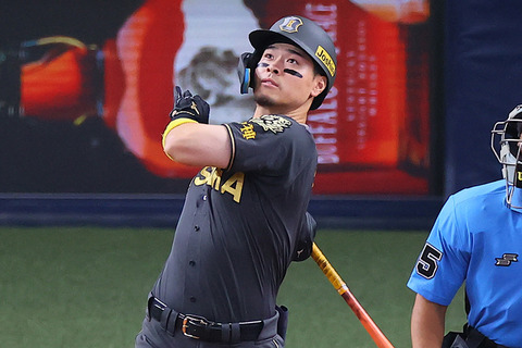 佐藤輝明(26)打率 .280 安打 109 四球 44 本塁打 30 打点 74 三振 119 出塁率 .353 OPS .946 失策 2
