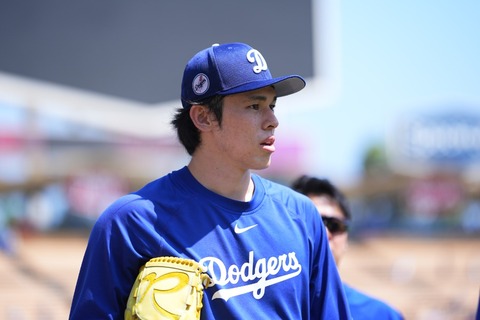 ドジャース佐々木朗希、3Ａで3度目の調整登板。先頭打者にストレート四球を出すとその後は球速が低下