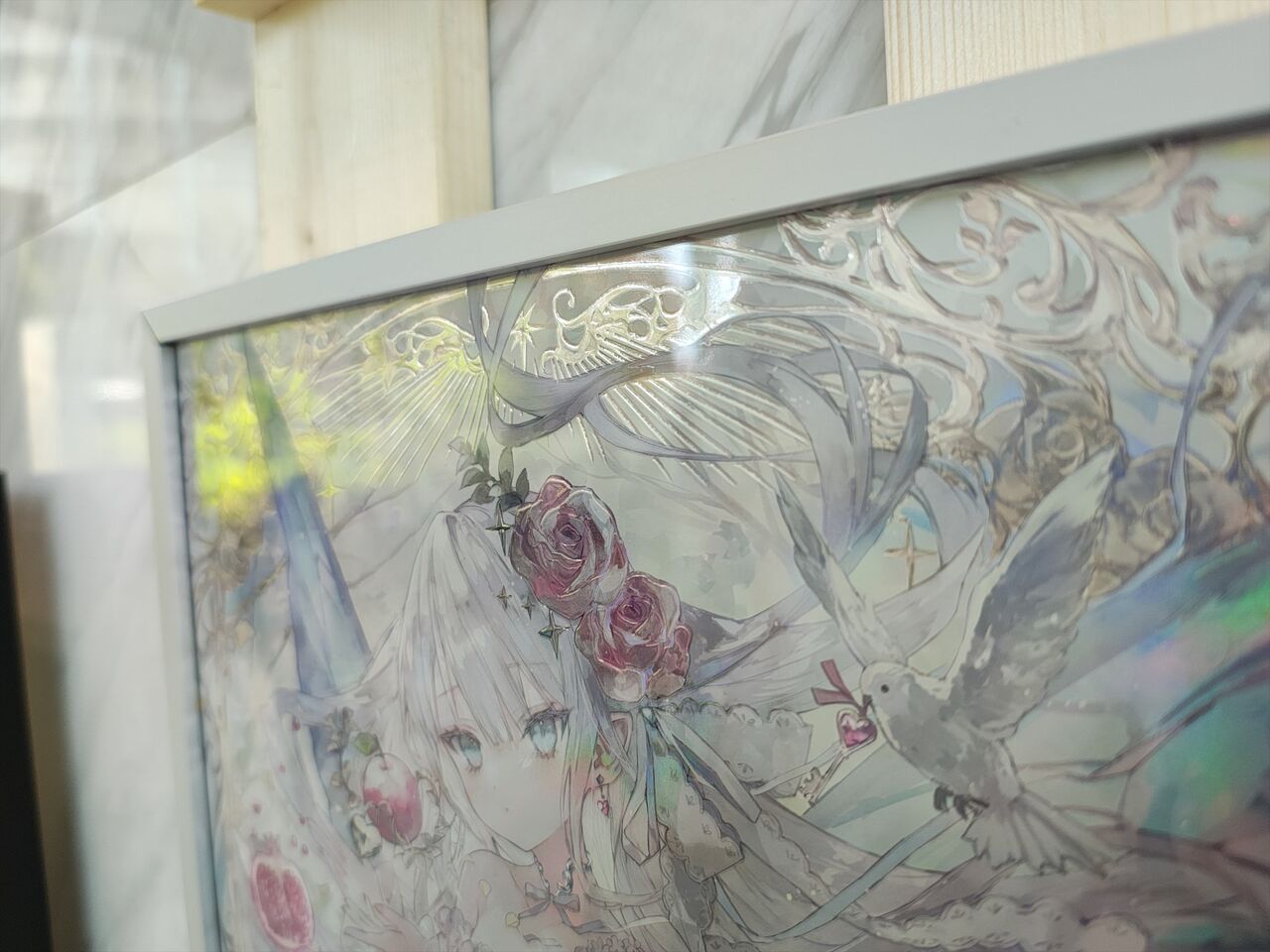 白下ひな　直筆　イラスト　油絵　美少女　キャンバス 大人の塗り絵 #色鉛筆 #油性色鉛筆 #塗り絵#色鉛筆アート アニメにでて