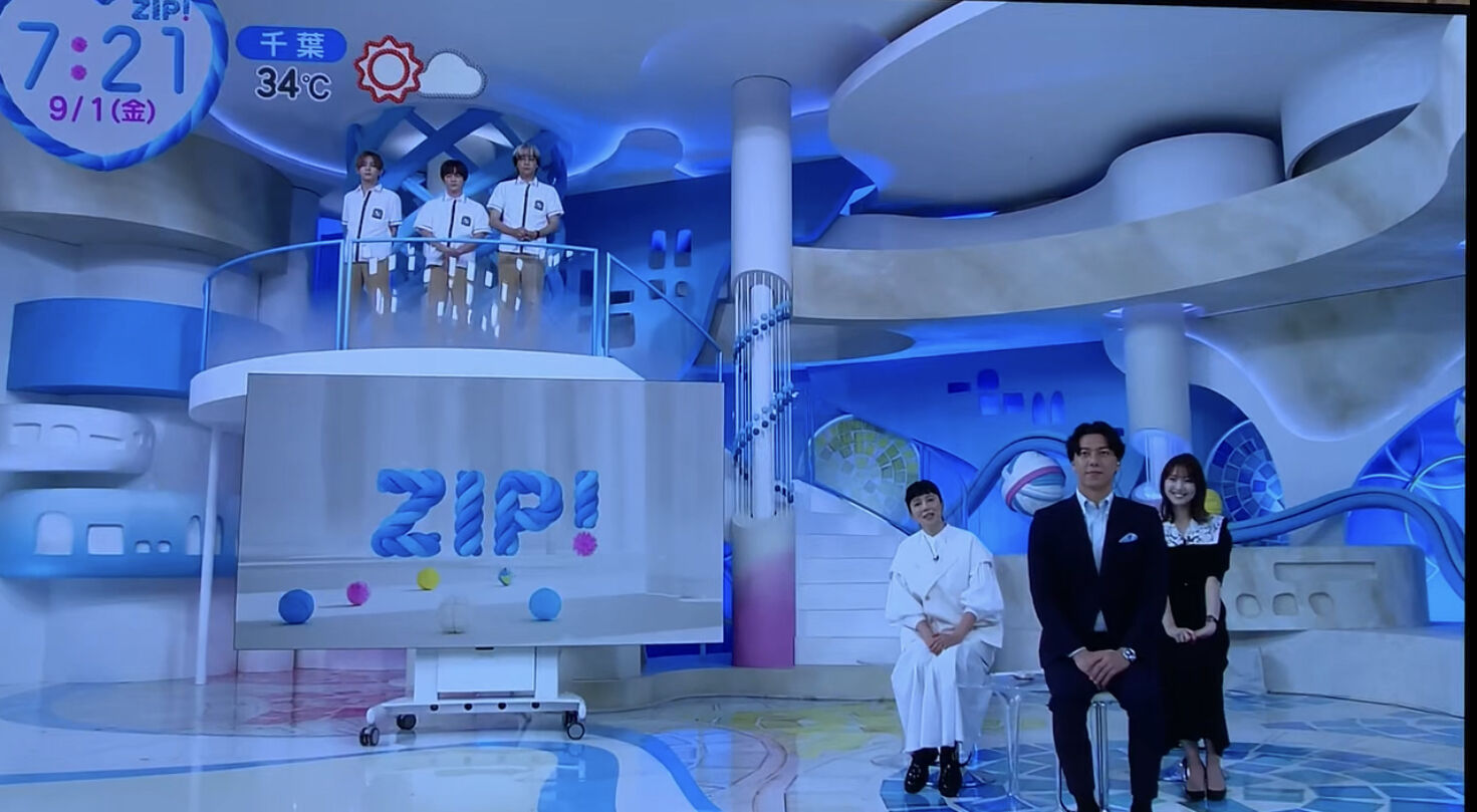 やまちねひか登場❤️🩷💛3人でZIP!ポーズかわちぃぞっ🥰9/1ZIP