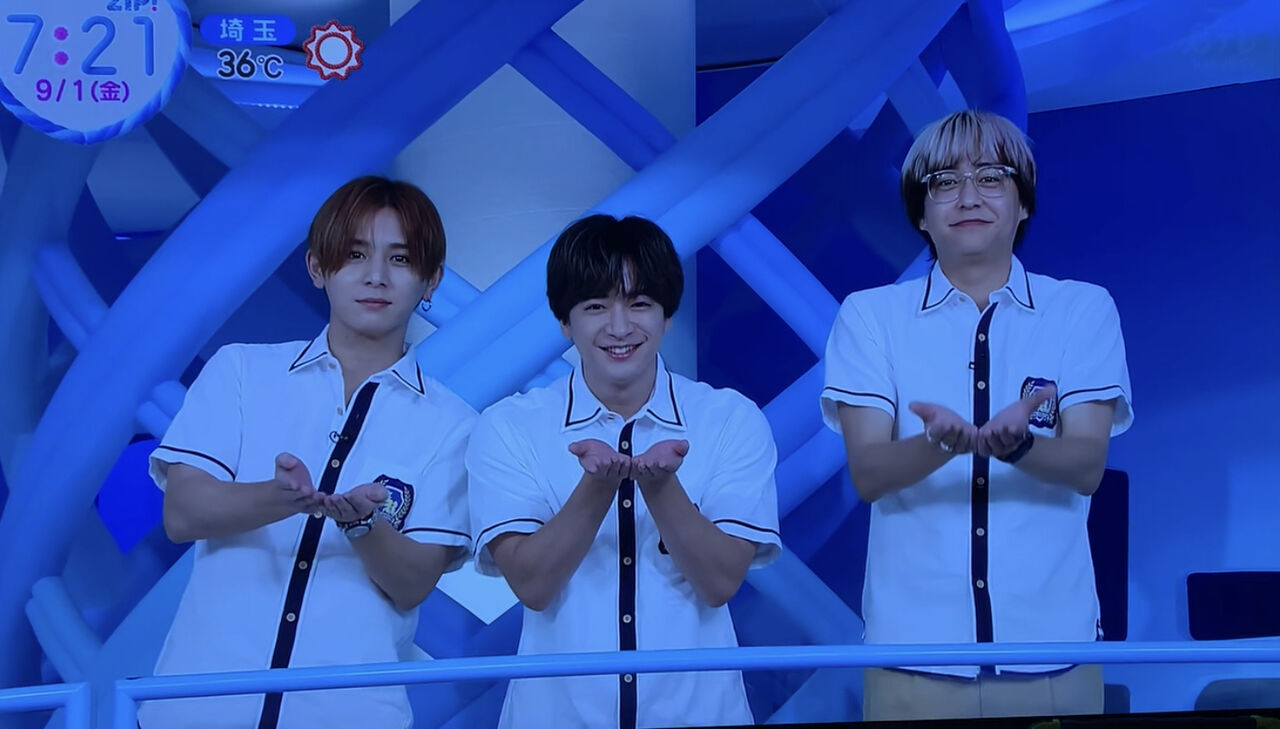 やまちねひか登場❤️🩷💛3人でZIP!ポーズかわちぃぞっ🥰9/1ZIP