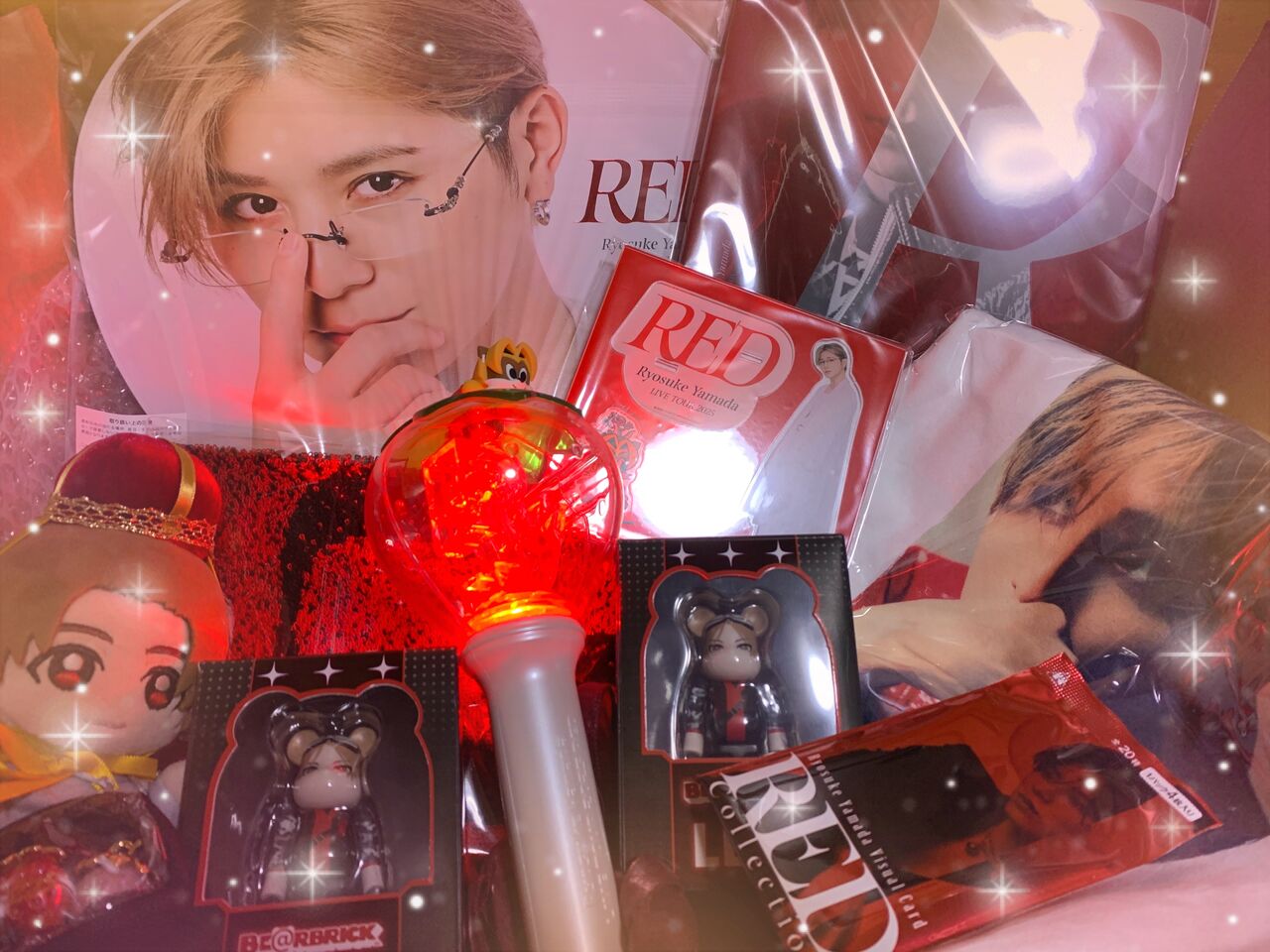 山田涼介 ソロRED グッズ 山田くん初ソロツアー『RED』のグッズ LEO様とベアブリックの