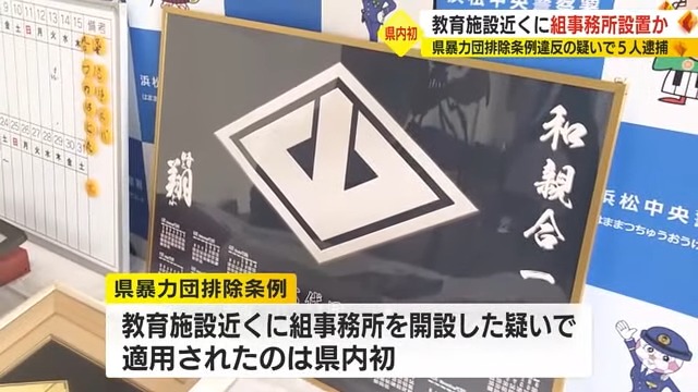 教育施設近くのマンションに暴力団事務所開設か　住人の男や組長ら逮捕