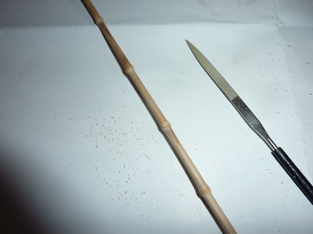寒竹タナゴ竿作り やまめ１１０番