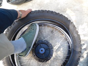 CTタイヤ交換中