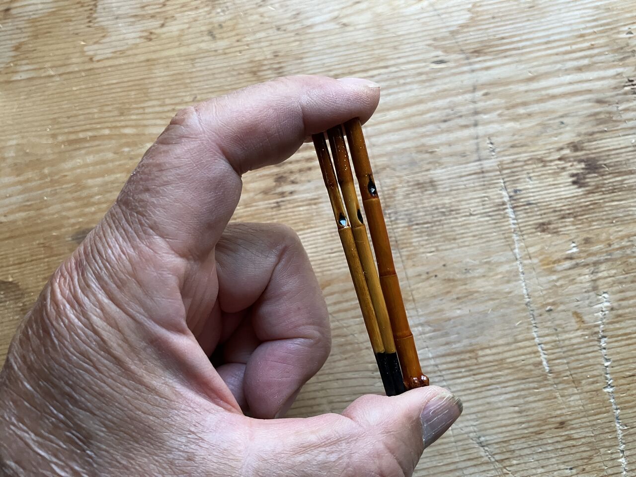 1尺のタナゴ短竿自作と入魂しました : やまめ110番