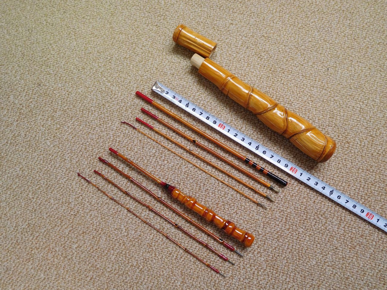 寒竹タナゴ竿3組揃い やまめ１１０番
